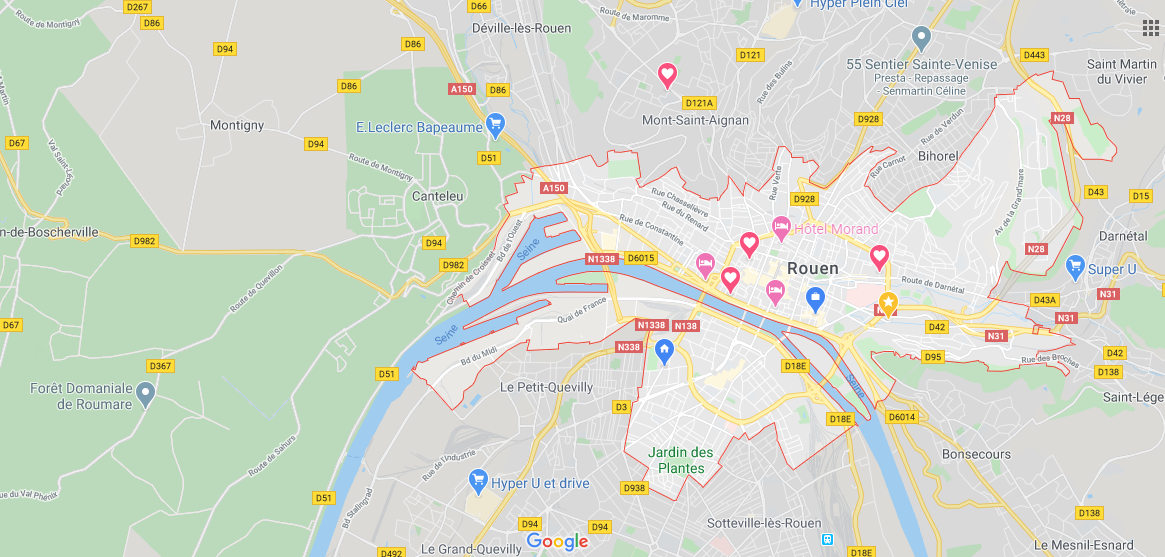 Rouen carte